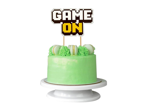 Topper de hârtie pentru tort Game on - 1 buc.