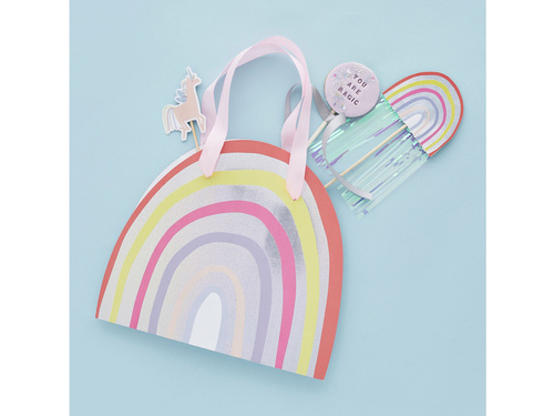 Toppere pentru tort Rainbow - 20cm x 7.5cm -5 buc.