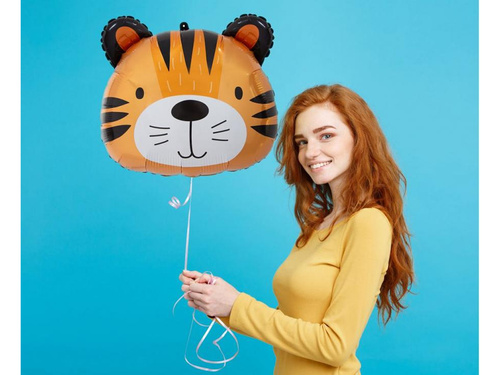 Balon tigru din folie - 41x36 cm - 1 buc.