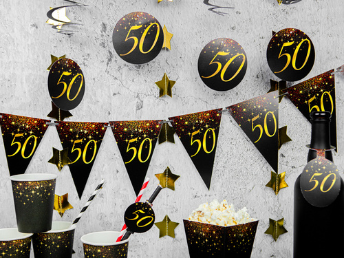Banner cu steag strălucitor pentru a 50-a aniversare - 5m