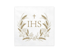 Șervețele de împărtășanie IHS - 33 cm - 12 buc.