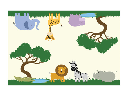 Safari birthday runner - 5 m - 1 buc.