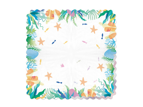 Șervețele aniversare Ocean - 33 cm - 10 buc.