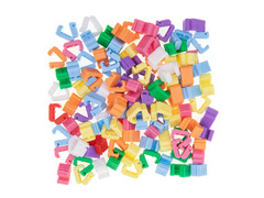Cleme pentru închiderea baloanelor, culori mixte - 100 buc.