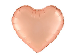 Balon din folie Inimă roz auriu - 45 cm - 1 buc.