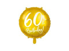 Balon cu folie aurie - 60th Birthday - 45 cm - 1 buc.