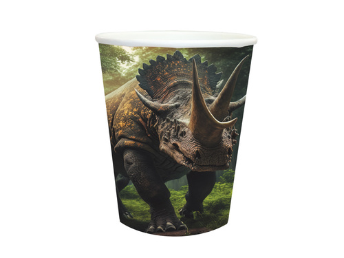 Pahare de hârtie dinozauri - 250 ml - 6 buc.