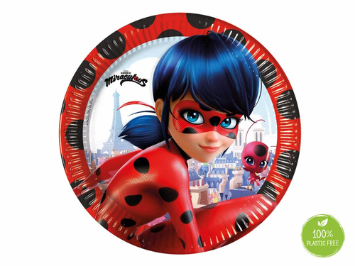 Farfurii aniversare Miraculum - 23 cm - 8 buc.