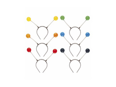 Benzi de cap cu antene - 6 culori - mix