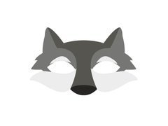 Mască din fetru de lup - 1 buc.