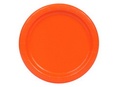 Farfurii de hârtie portocalii - 23 cm - 8 buc.