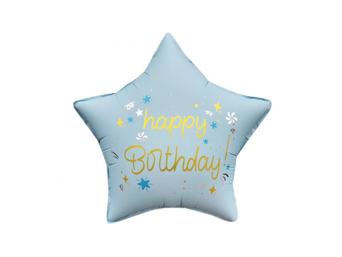 Balon de folie cu stea albastră - 44 cm - 1 buc.