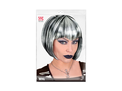 Peruca alba si neagra pentru Halloween