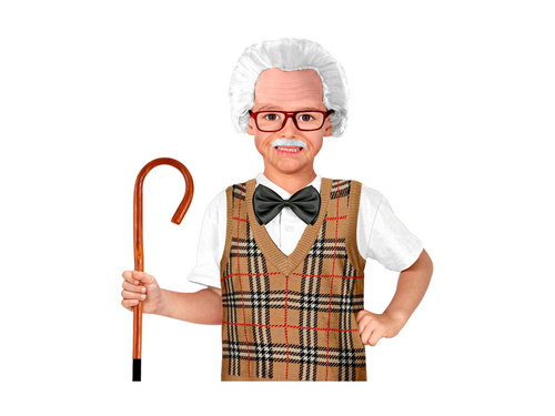 Coafura bunicului cu mustață și ochelari