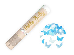 Fată sau băiat tub de fotografiere? - fluturi albaștri - 20 cm - 1 buc.