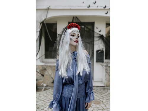 Peruca argintie cu franjuri - 1 buc.