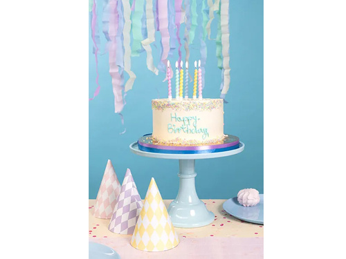 Lumânări aniversare colorate - 8,5 cm - 6 buc.