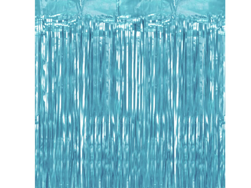 Perdea - perdea ușă albastru metalic - 250 cm x 100 cm