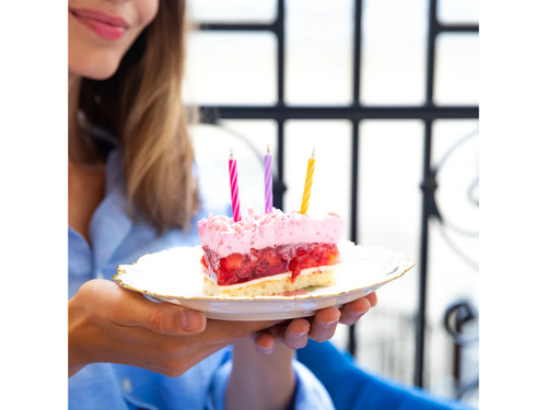 Lumânări aniversare în culori magice - 12 buc.