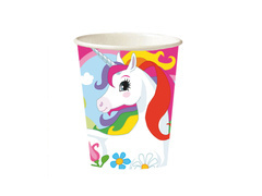 Cupe aniversare Unicorn - 250 ml - 8 buc.