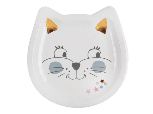 Farfurii de hârtie Kitten - 18 cm - 10 buc.