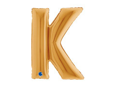 Balon folie litera K auriu - 40" - 1 buc.