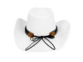 Pălărie de cowboy Django albă - 1 buc.