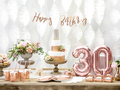 Banner roz auriu cu inscripția Happy Birthday - 62 cm - 1 buc.