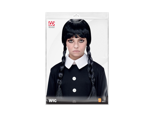 Peruca neagră cu împletituri