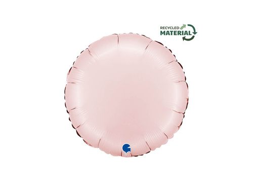 Balon rotund din folie satin roz pastel - 14" - 1 buc.