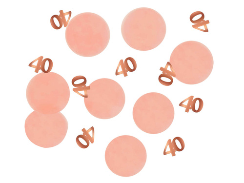 Confetti pentru a 40-a aniversare roz auriu - 25g
