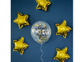 Baloane transparente Happy New Year cu confetti - 30 cm - 5 buc.
