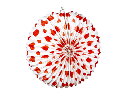 Lanternă decorativă cu inimi - 36 cm - 1 buc.