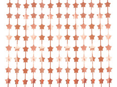 Metallic Rose Gold Star Cortina - 100 x 200 cm