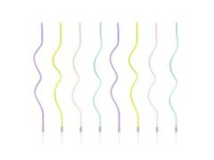 Lumânări răsucite pastelate - 14 cm - 8 buc.