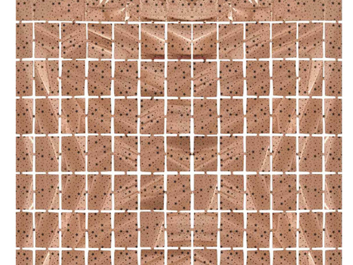 Cortina pătrate de aur roz cu stele - 100 x 200 cm