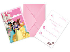 Invitație aniversară prințesă - Prințesă - 6 buc.