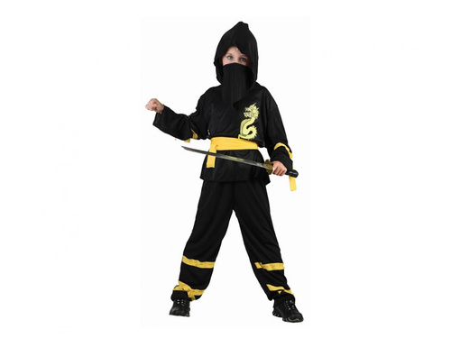 Costum ninja negru - 1 buc.