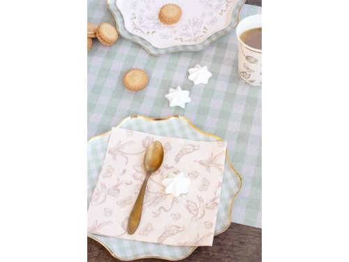 Farfurii de hârtie în carouri - 23 cm - 6 buc.