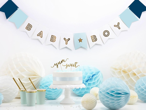 Banner albastru Baby Boy - 160 cm - 1 buc.