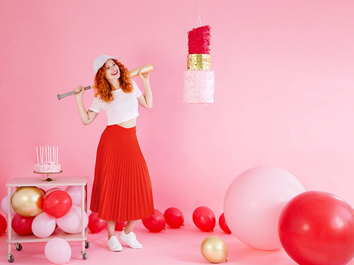 Balon gigant cu diametrul de 1 m - roz pastel.