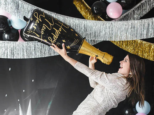 Balon de folie cu sticla de sampanie - 88 cm - 1 buc.