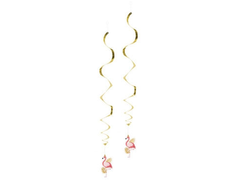 Decor suspendat Swirls Flamingos - 85 cm - 2 buc.