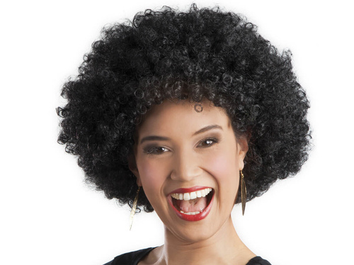 Peruca afro neagră - 1 buc.