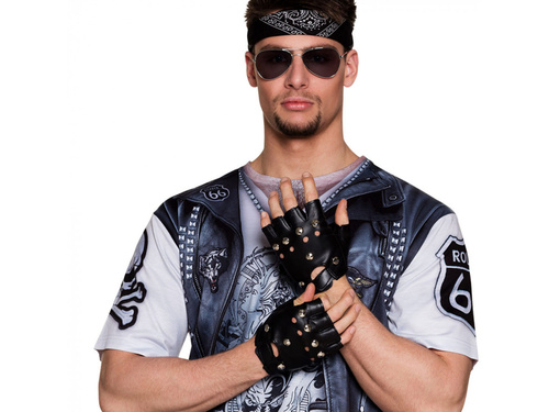 Mănuși pentru motocicliști negre