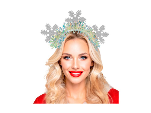 Bentiță fulg de nea cu sclipici