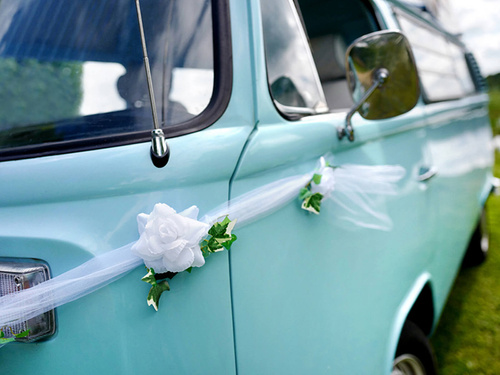 Ghirlandă din tul alb - 1,7 m - 1 buc.