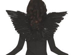 Aripi de înger negru cu pene - 62 cm - 1 buc.