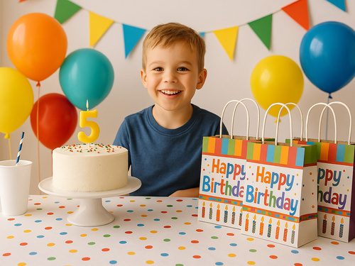 Pungi cadou Happy Birthday - 4 buc.