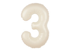 Balon din folie crem numărul 3 - 100 cm - 1 buc.